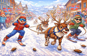 ๐ณ๐ด๐ฆ Formule 1 op hoeven: rendieren racen dwars door de stad! ๐โ๏ธ