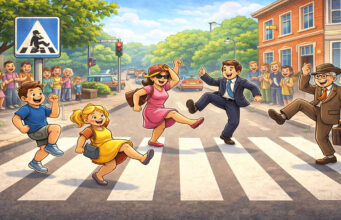 🇩🇰🚸 Oversteken wordt een feestje: het ‘Gekke Loopjes’ zebrapad uit Denemarken!🤪